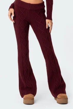 Ray Cable Knit Flared Pants