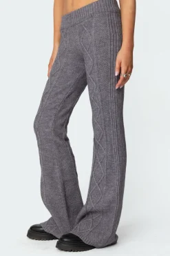 Ray Cable Knit Flared Pants
