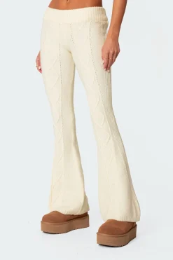 Ray Cable Knit Flared Pants