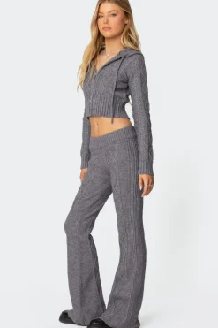 Ray Cable Knit Flared Pants