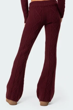 Ray Cable Knit Flared Pants