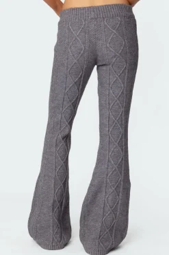 Ray Cable Knit Flared Pants