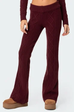 Ray Cable Knit Flared Pants