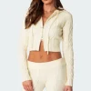 Ray Cable Knit Hooded Cardigan