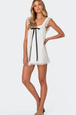 Rayne Lacey Babydoll Mini Dress