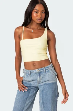 Reece Asymmetric Strap Crop Top