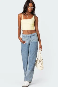 Reece Asymmetric Strap Crop Top