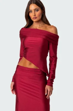Reema Shiny Fold Over Top