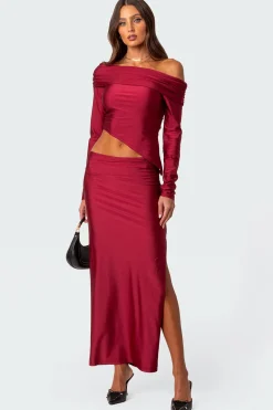 Reema Shiny Fold Over Top