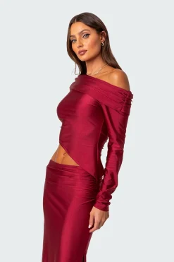 Reema Shiny Fold Over Top