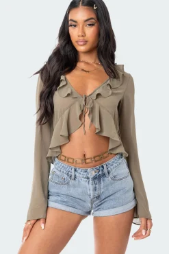Reese Chiffon Ruffle Top