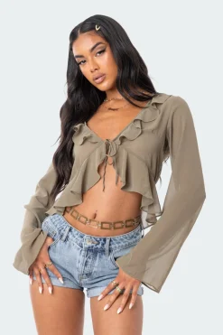 Reese Chiffon Ruffle Top