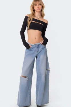 Reign Two Piece Ribbed Crop Top