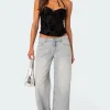 Released Hem Low Rise Jeans