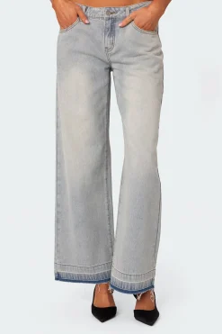Released Hem Low Rise Jeans