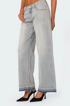 Released Hem Low Rise Jeans