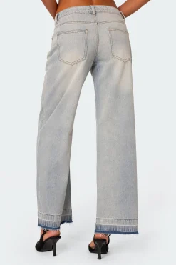 Released Hem Low Rise Jeans