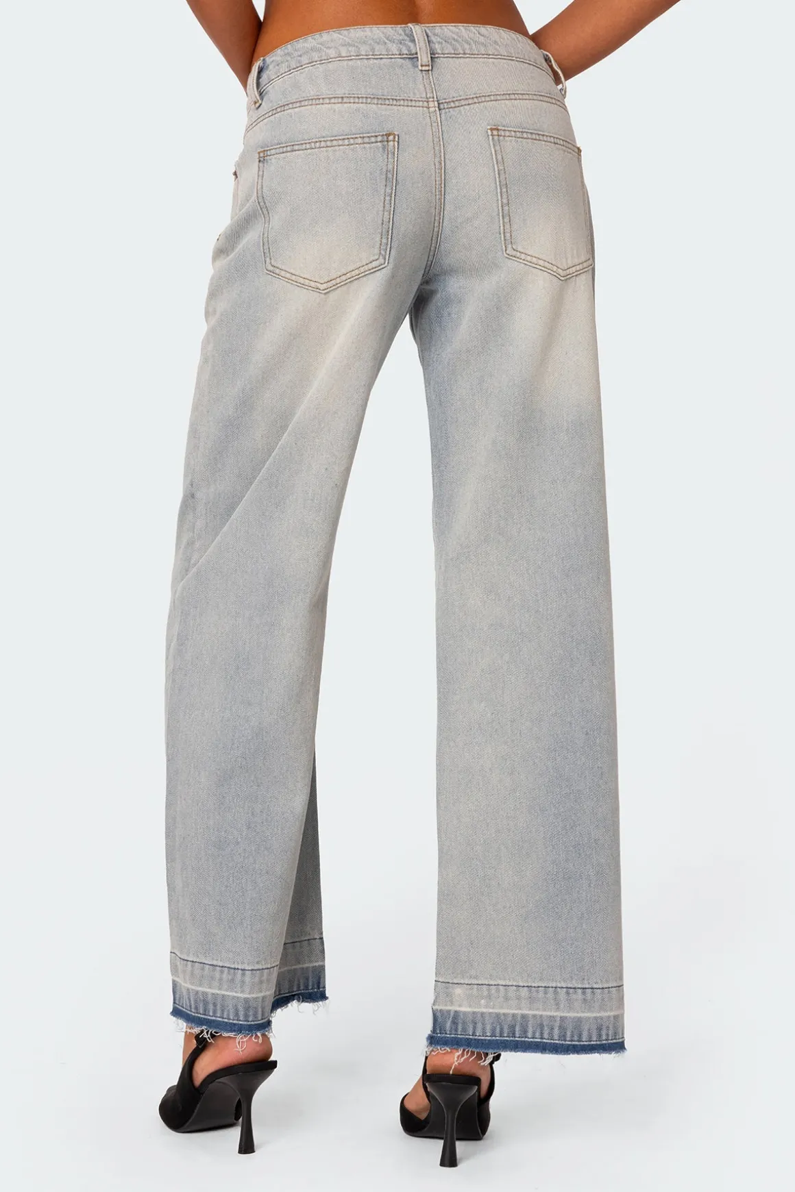 Released Hem Low Rise Jeans