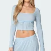 Ren Square Neck Pointelle Top