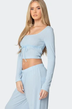 Ren Square Neck Pointelle Top