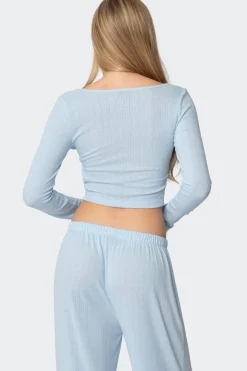 Ren Square Neck Pointelle Top