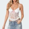 Rhea Sheer Lace Tank Top