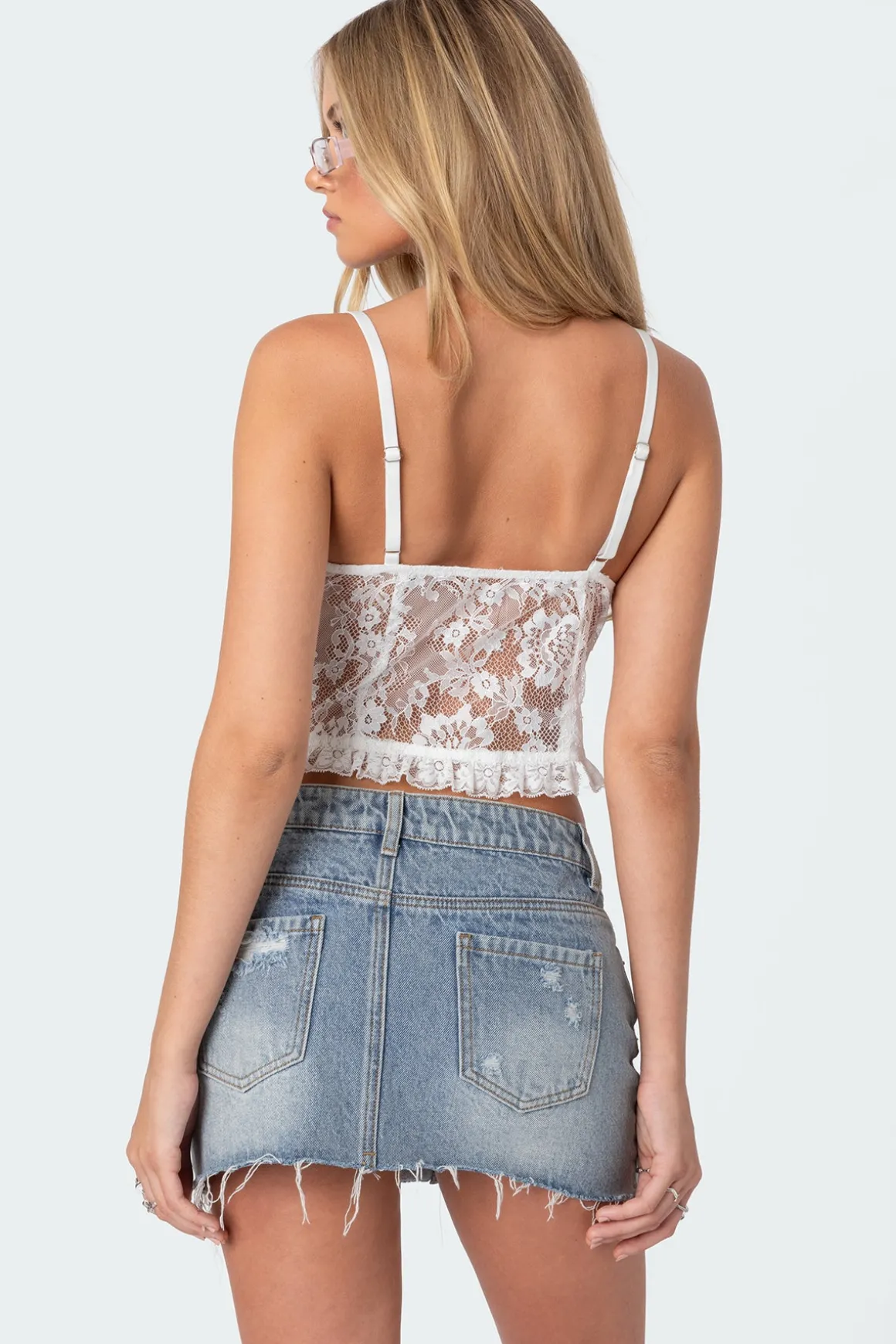 Rhea Sheer Lace Tank Top