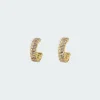 Rhinestone Hoop Stud Earrings