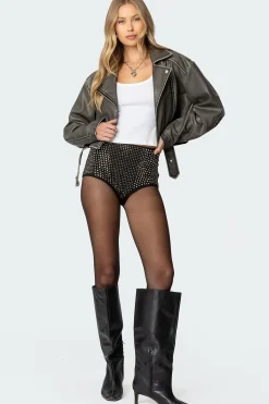 Rhinestone Micro Shorts