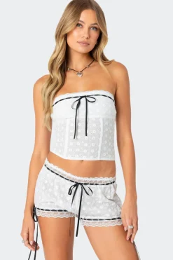 Ribbon Eyelet Corset
