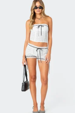 Ribbon Eyelet Corset