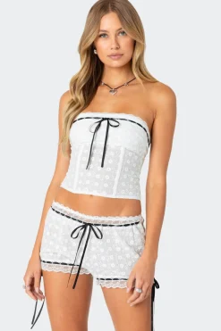 Ribbon Eyelet Corset