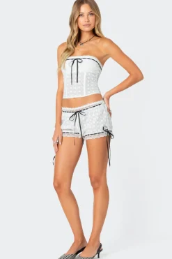 Ribbon Eyelet Corset