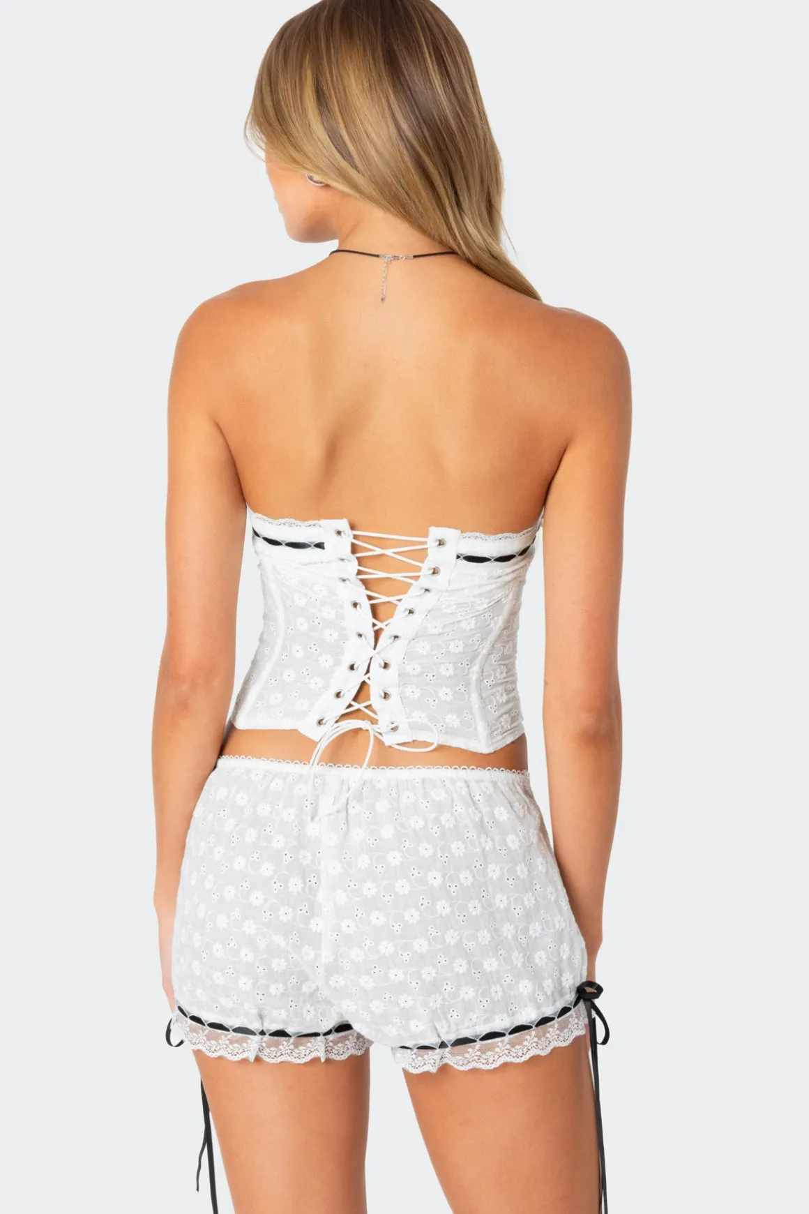 Ribbon Eyelet Corset