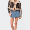 Ricky Faux Leather Shearling Jacket