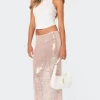 Riki Sheer Sequin Maxi Skirt