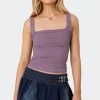 Rio Ruched Square Neck Top