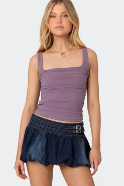 Rio Ruched Square Neck Top