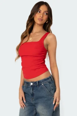 Rio Ruched Square Neck Top