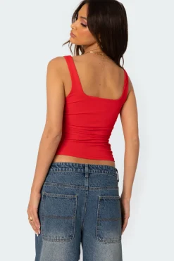Rio Ruched Square Neck Top
