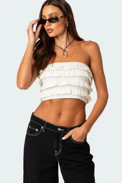 Robin Ruffle Knit Tube Top