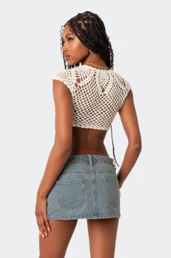 Rocco Tie Front Crochet Top