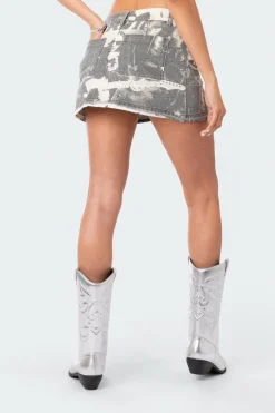Rock Washed Denim Skirt