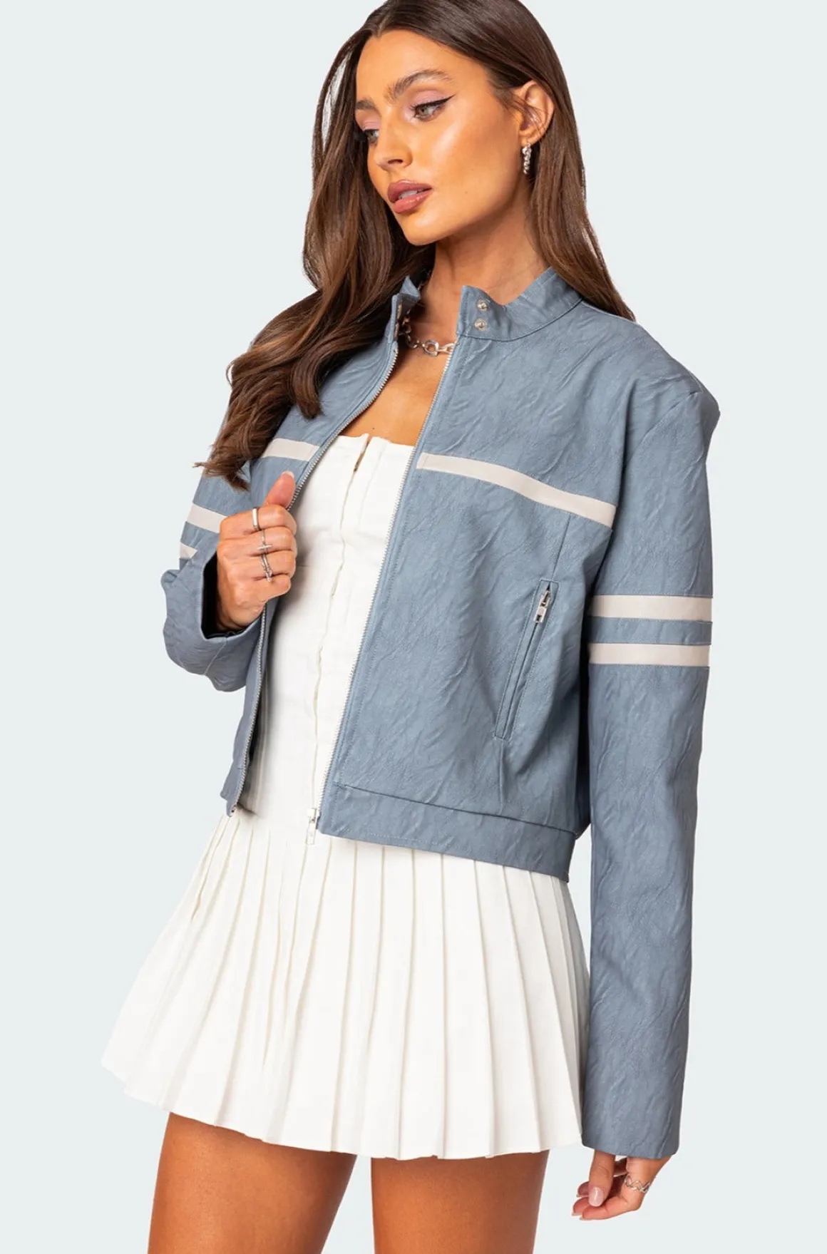 Rockstar Oversized Faux Leather Jacket