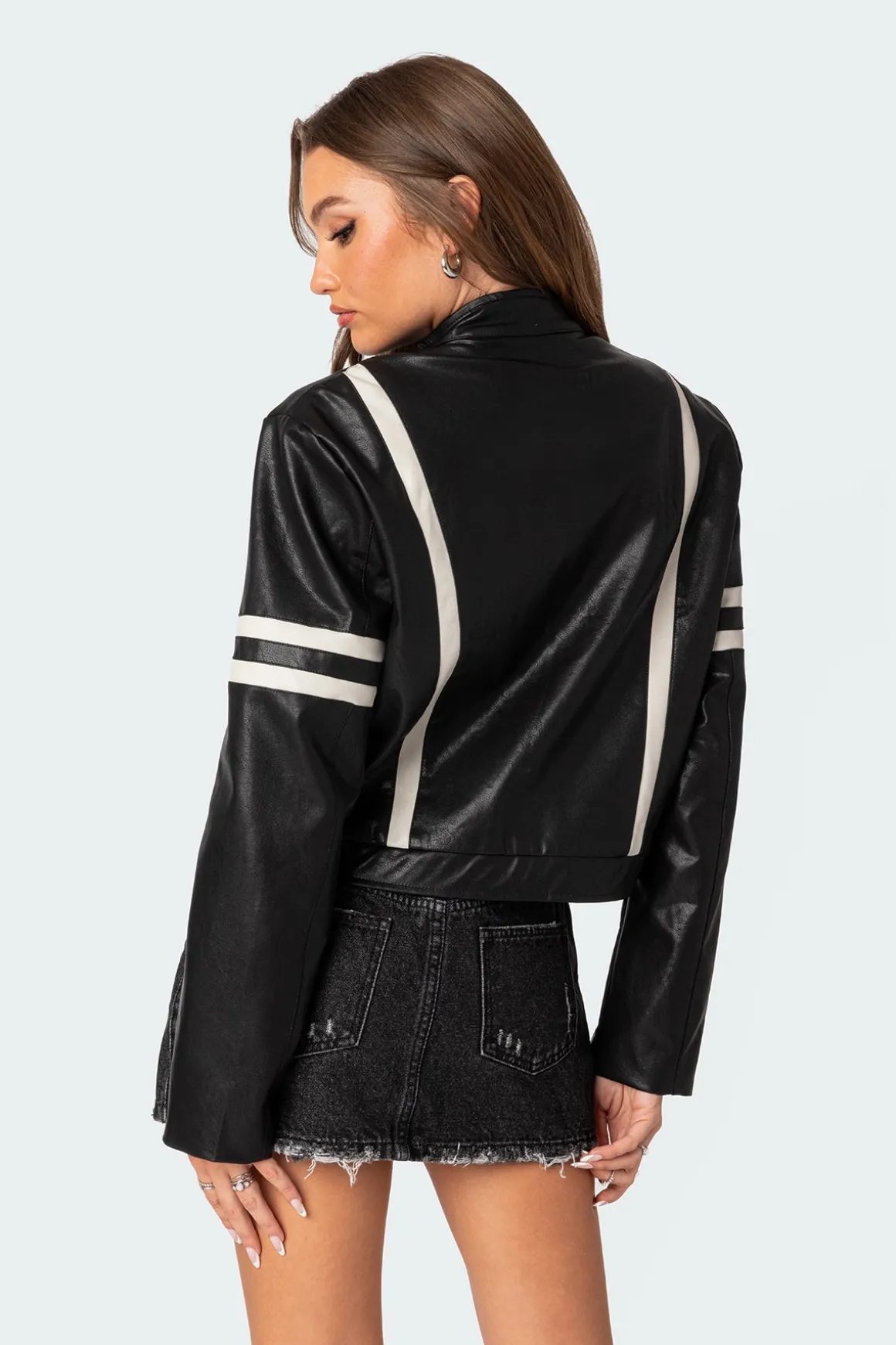 Rockstar Oversized Faux Leather Jacket