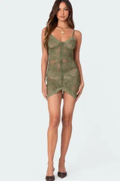 Rodeo Sheer Lace Mini Dress
