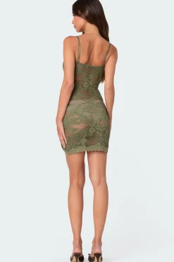 Rodeo Sheer Lace Mini Dress