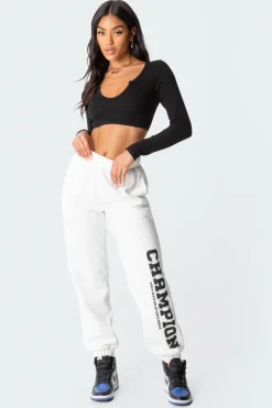 Romance Ribbed Crop Top