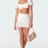 Romy Linen Look Mini Skirt