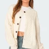 Rory Oversized Cable Knit Cardigan